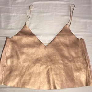 Zara gold crop top, never worn